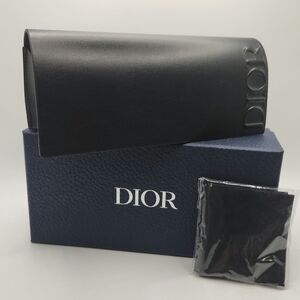 DIOR LEATHER Glass Case with Cloth & Box - NEW